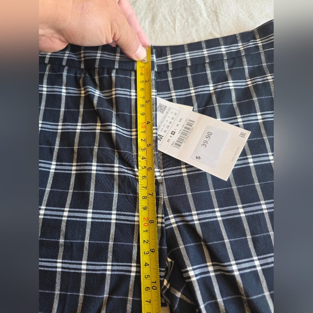 Zara Plaid Trouser Sz M - Picture 4 of 8